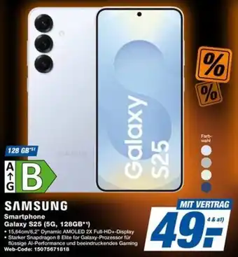 expert Techno Land SAMSUNG Smartphone Galaxy S25 (5G, 128GB) Angebot