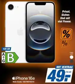 expert Techno Land Apple iPhone 16e Angebot