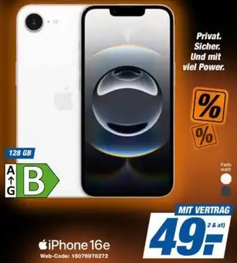 expert Techno Land Apple iPhone 16e Angebot