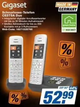 expert Techno Land Gigaset Schnurloses-Telefon CE575A Duo Angebot