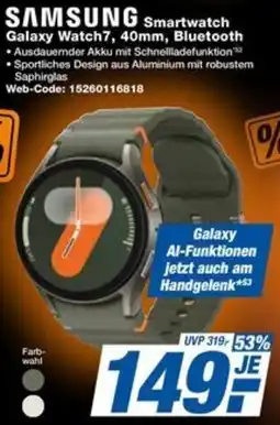 expert Techno Land SAMSUNG Smartwatch Galaxy Watch7, 40mm, Bluetooth Angebot