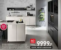 Möbel Wallach Nolte-küche lux front kombi aus lacklaminat platin-grau hochglanz und eiche nero nachbildung Angebot