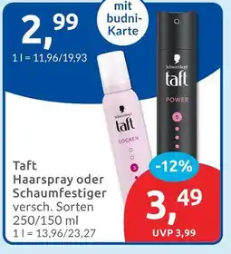 Budni Schwarzkopf taft haarspray Angebot