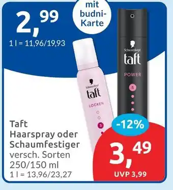Budni Schwarzkopf taft haarspray Angebot