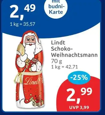 Budni Lindt schoko-weihnachtsmann Angebot