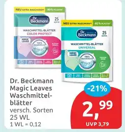 Budni Dr. beckmann magic leaves waschmittel-blätter color protect Angebot