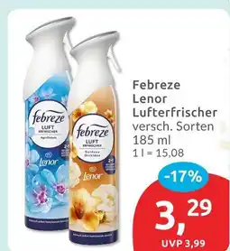 Budni Febreze lenor luft erfrischer apribluete Angebot
