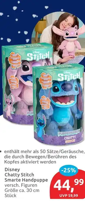 Budni Disney chatty stitch smarte handpuppe Angebot