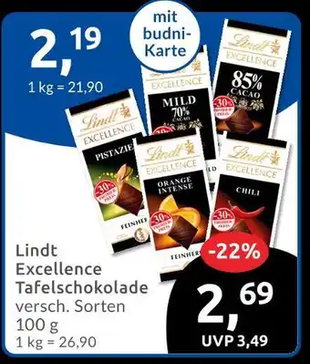 Budni Lindt excellence pistazie Angebot