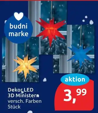 Budni Budni marke dekor led 3d ministern Angebot