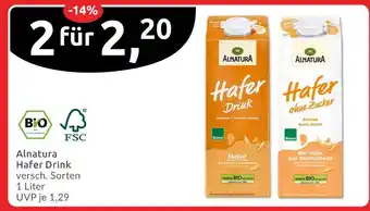 Budni Alnatura hafer drink natur Angebot