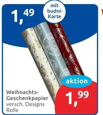 Budni Weihnachts-geschenkpapier Angebot
