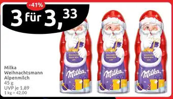 Budni Milka weihnachtsmann alpenmilch Angebot