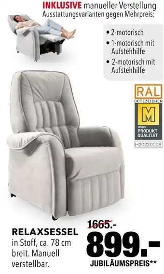 Multipolster Relaxsessel Angebot