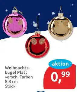 Budni Weihnachtskugel platt Angebot