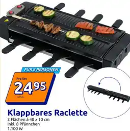 Action Klappbares Raclette Angebot