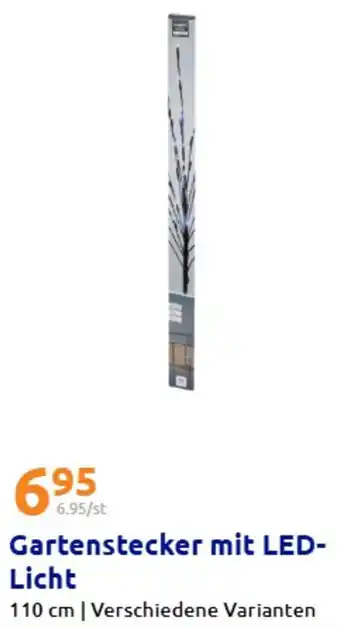 Action Gartenstecker mit LED Licht Angebot