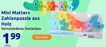 Action Mini Matters Zahlenpuzzle aus Holz Angebot
