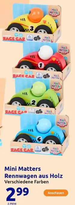 Action Mini Matters Rennwagen aus Holz Angebot
