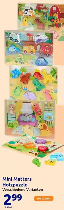 Action Mini Matters Holzpuzzle Angebot