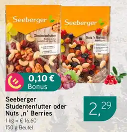 Dornseifer Seeberger Studentenfutter oder Nuts,n' Berries Angebot