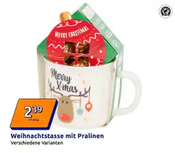 Action Weihnachtstasse mit pralinen Angebot