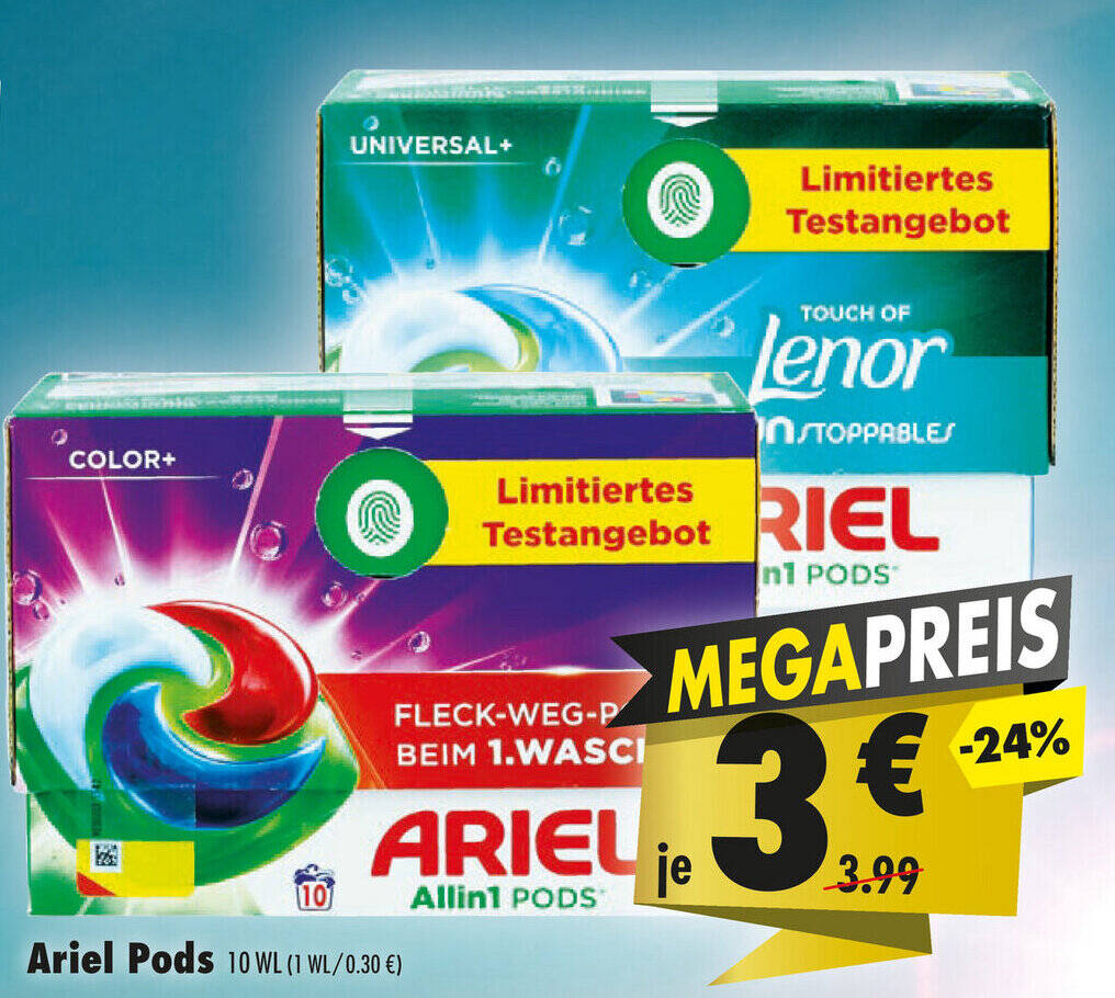 Elegantes Ariel Pods Angebot Diese Woche Ebenbild