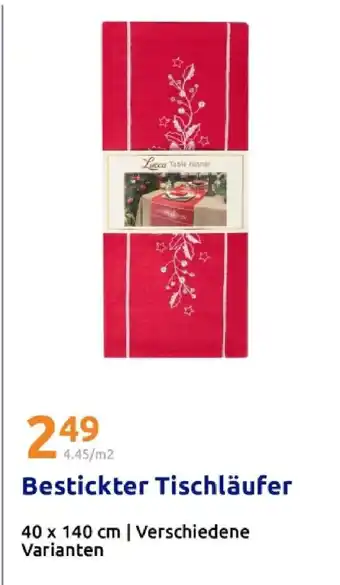 Action Bestickter tischläufer Angebot