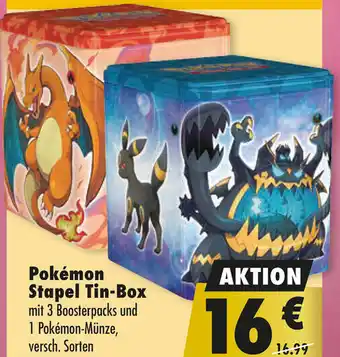 Mäc Geiz Pokémon Stapel Tin-Box Angebot