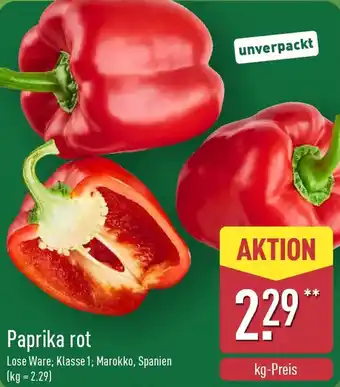 Aldi Nord Paprika rot Angebot