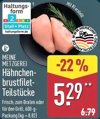 Aldi Nord MEINE METZGEREI Hähnchenbrustfilet Teilstücke Angebot