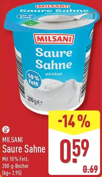 Aldi Nord MILSANI Saure Sahne Angebot