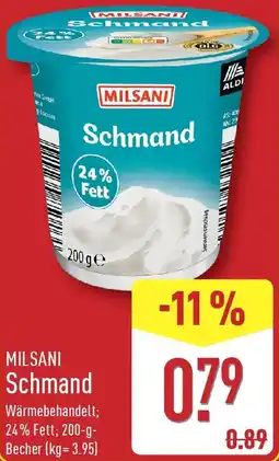 Aldi Nord MILSANI Schmand Angebot