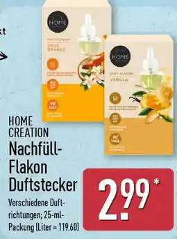 Aldi Nord HOME CREATION Nachfüll- Flakon Duftstecker Angebot