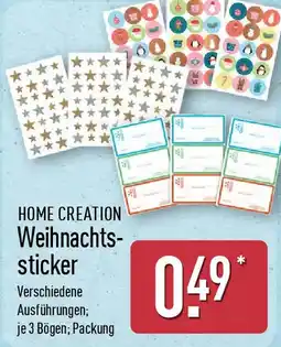 Aldi Nord HOME CREATION Weihnachts- sticker Angebot