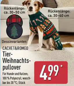 Aldi Nord CACHET&ROMEO Tier- Weihnachts- pullover Angebot