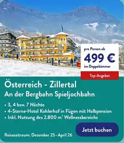 Aldi Nord Österreich - Zillertal An der Bergbahn Spieljochbahn Angebot