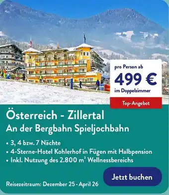Aldi Nord Österreich - Zillertal An der Bergbahn Spieljochbahn Angebot