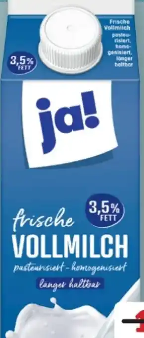 REWE Center ja! Frische Vollmilch Angebot