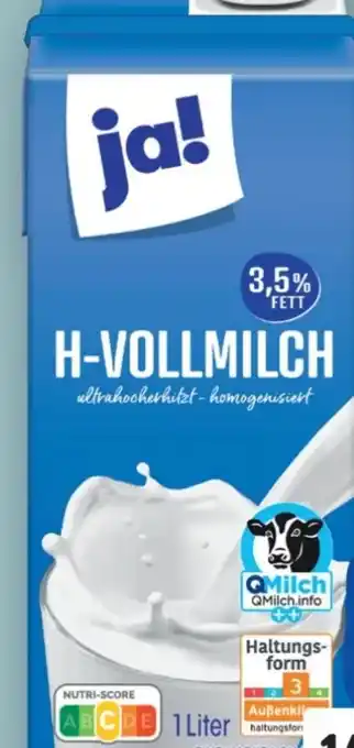 REWE Center ja! H-Vollmilch Angebot