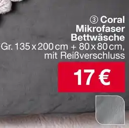 Woolworth Coral Mikrofaser Bettwäsche Angebot