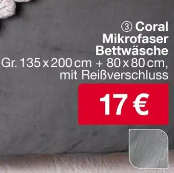 Woolworth Coral Mikrofaser Bettwäsche Angebot