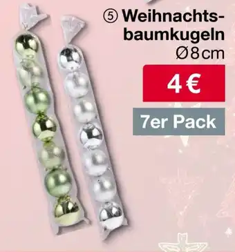 Woolworth Weihnachts- baumkugeln ø 8cm 7er Pack Angebot
