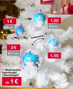 Woolworth Weihnachts- baumkugel ,,Discokugel" Ø 11 cm Angebot