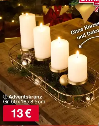 Woolworth Adventskranz Angebot