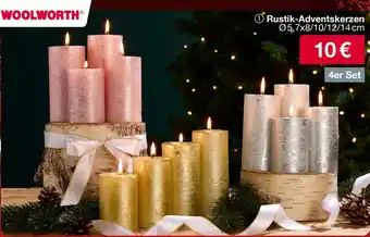 Woolworth Rustik-Adventskerzen 4er Set Angebot