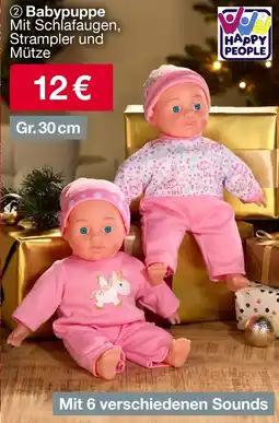 Woolworth HAPPY PEOPLE Babypuppe Angebot