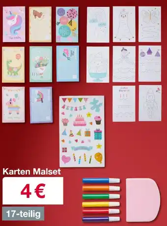 Woolworth Karten Malset 17-teilig Angebot