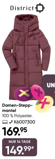 Galeria District Damen-Stepp- mantel Angebot