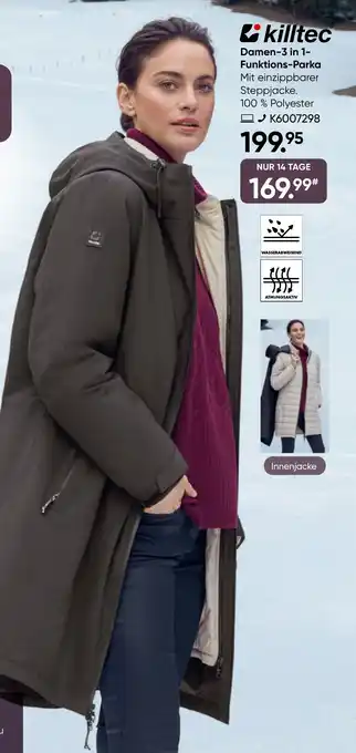 Galeria killtec Damen-3 in 1- Funktions-Parka Angebot